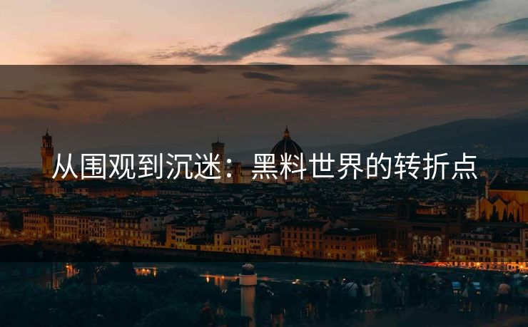 从围观到沉迷：黑料世界的转折点
