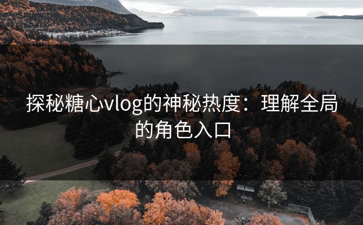 探秘糖心vlog的神秘热度：理解全局的角色入口